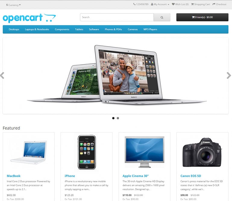 The New OpenCart 2 Frontend