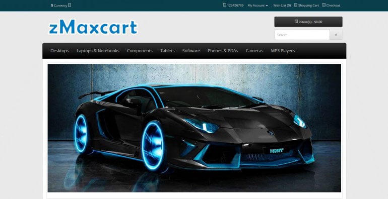 ZNaxCart Free Template for OpenCart