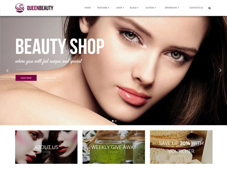 Pav QueenBeauty Free Template for OpenCart