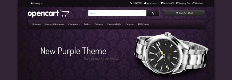 Purple Free Template for OpenCart