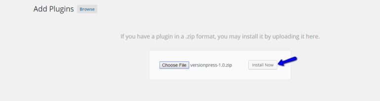 Upload and Install VersionPress for WordPress - FastComet