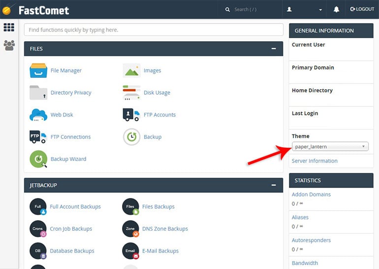 New Paper Lantern Theme Available for cPanel - FastComet