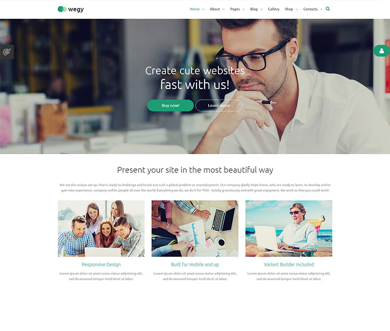 Parallax Joomla Template by TemplateMonster - FastComet