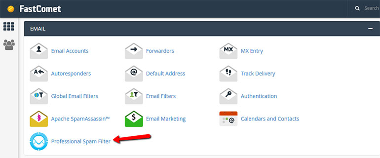 Professional Spam Filter cPanel FastComet