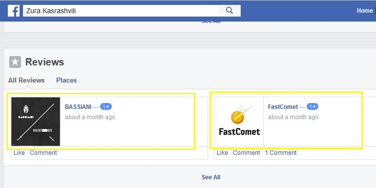 Huge Number of False Negative FastComet Reviews on Facebook