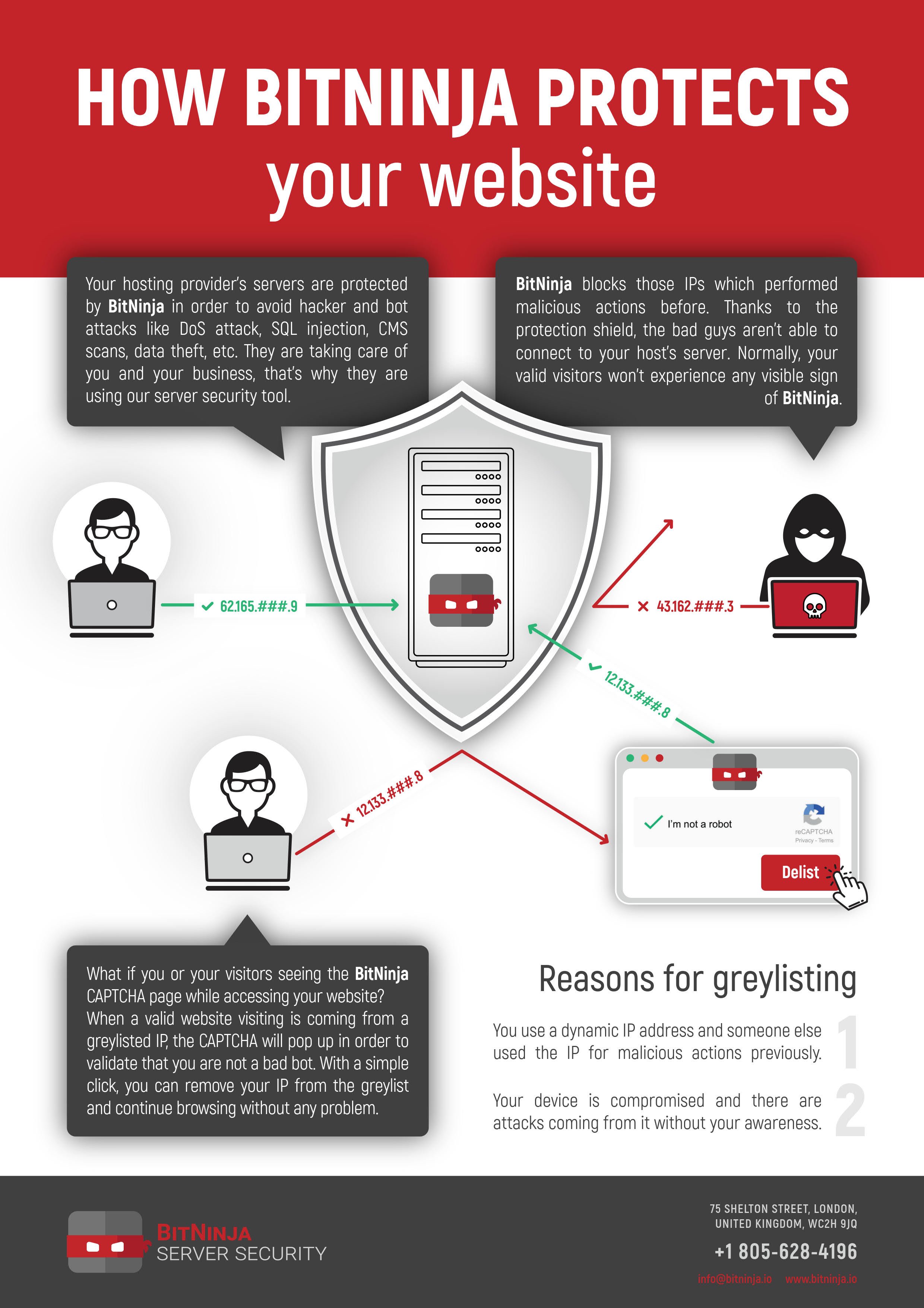 Infographic: How BitNinja protects your website