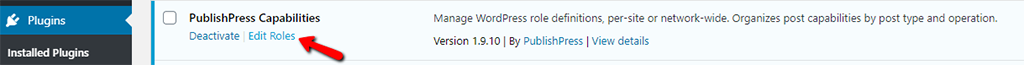 Edit Roles via PublishPress Capabilities Plugin