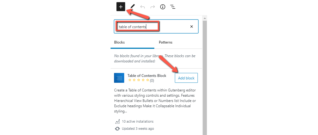 Block Directory in WordPress 5.5