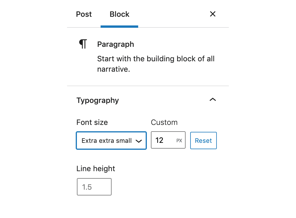 A Globally Defined Custom Font Size in Theme Json