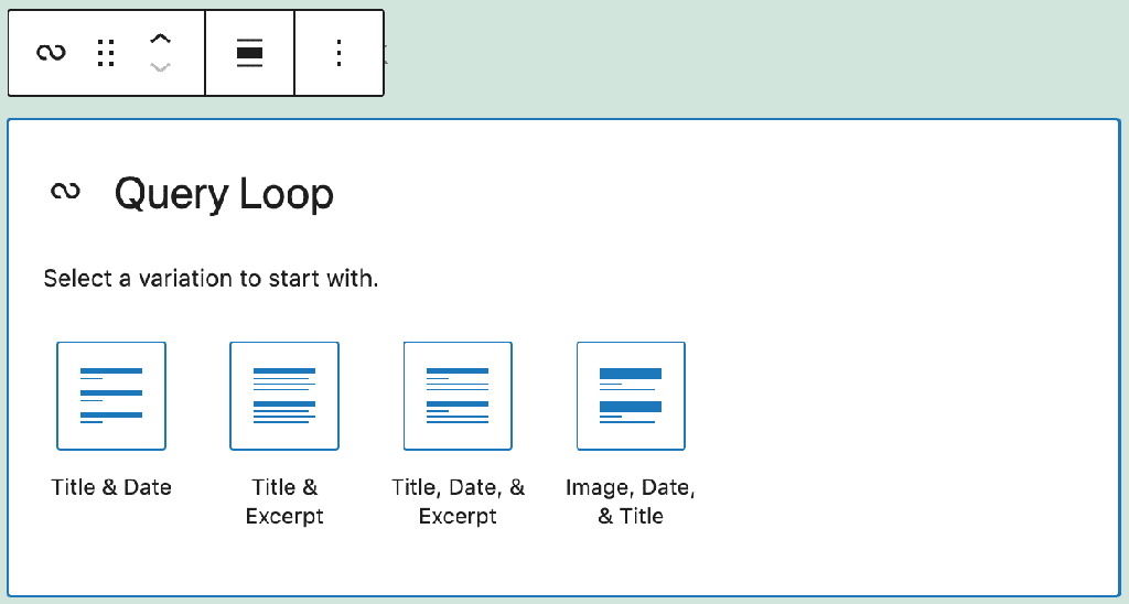 Query Loop Block Variations