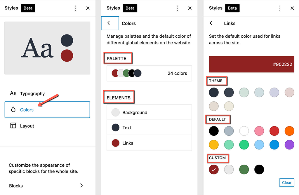 Color Settings