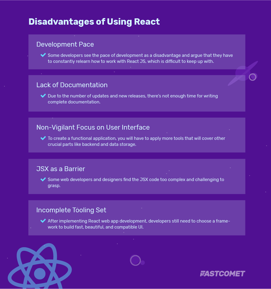 Disadvantages of Using React JS