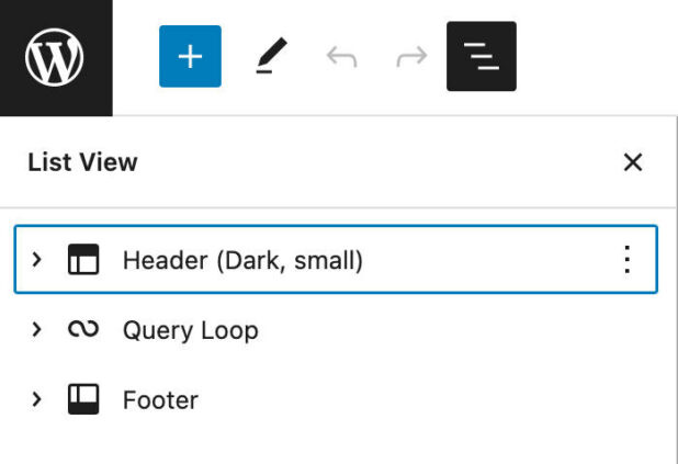 List View in WordPress 6.0