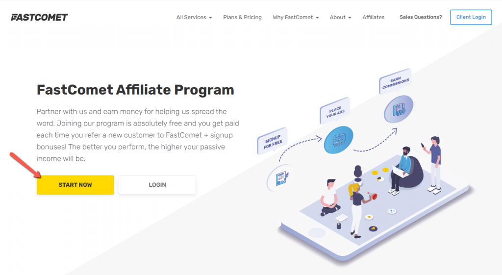 FastComet Affiliate Page