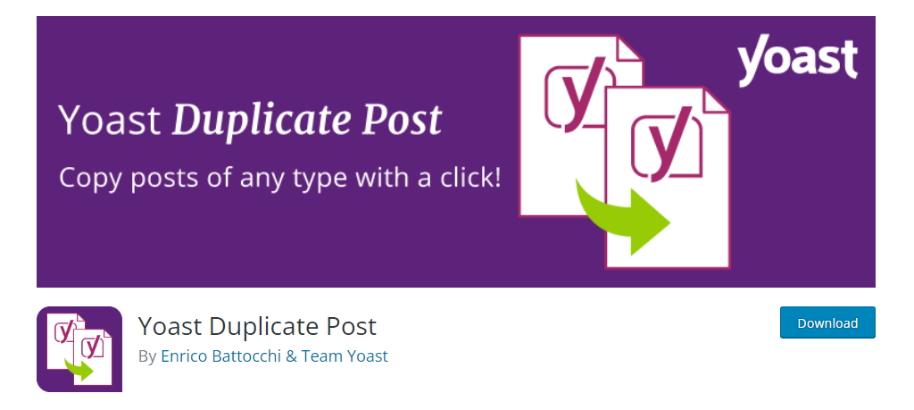 Yoast Duplicate Post Plugin Page