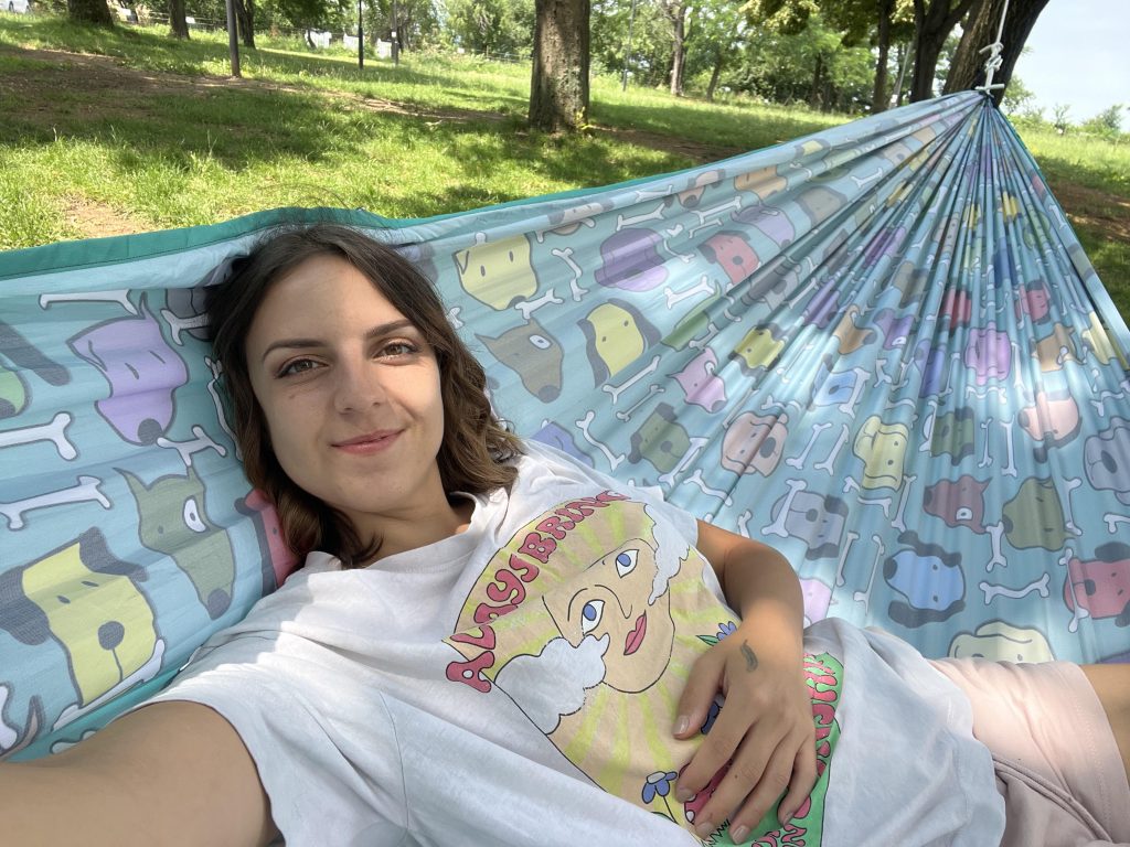 Gergana Relaxing on a Hammock