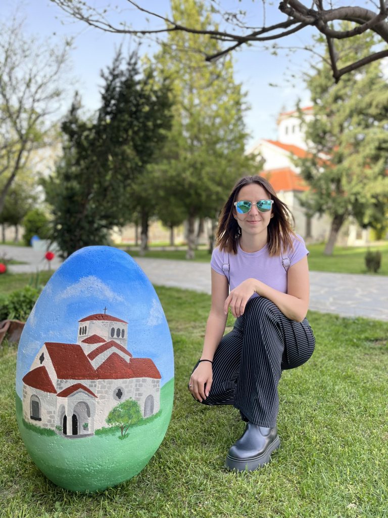 Gergana Celebrating Easter in the Monastery Where She Volunteers