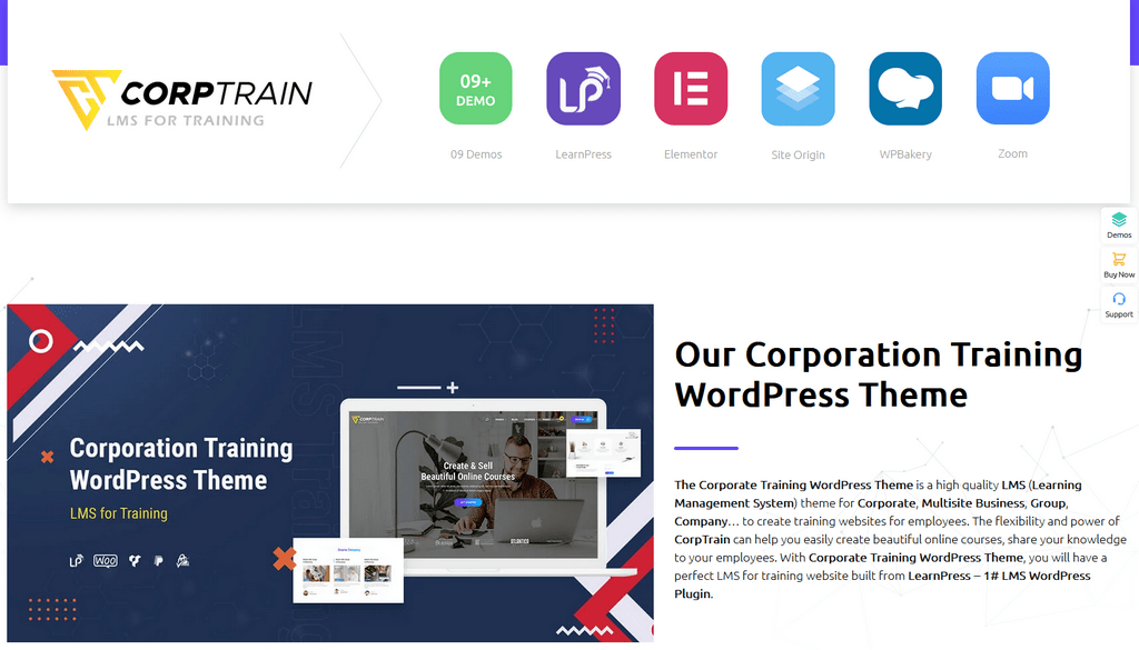 CorpTrain WordPress Theme