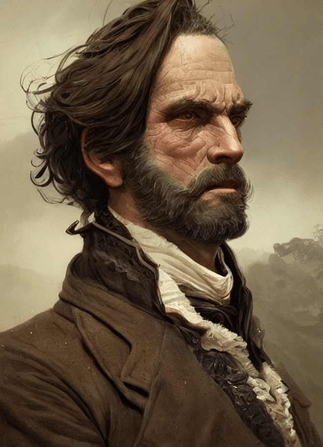 Portrait of Rugged 19th century man