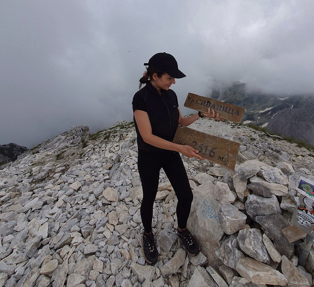 Kristina at the Top of the Summit