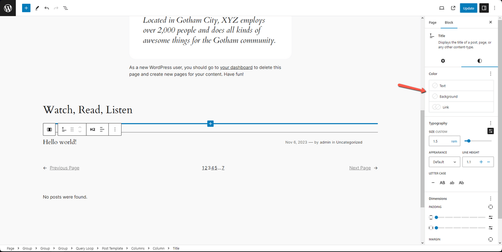 FastComet WP 6.4 Content Block Color Controls