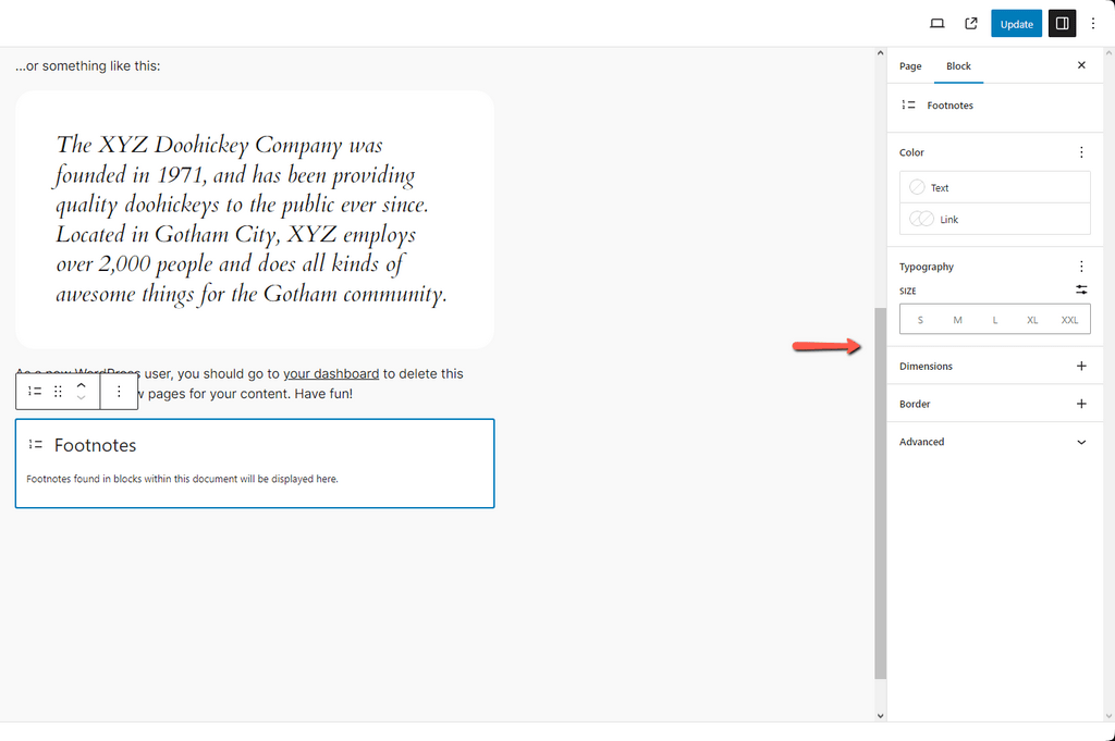 FastComet WP 6.4 Footnotes Block Improvements