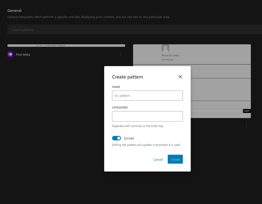 FastComet WP 6.4 Pattern Categories