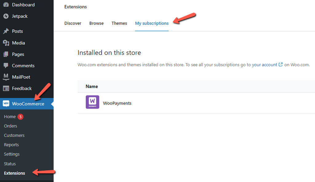 WooCommerce 8.4 Subscriptions Page FastComet