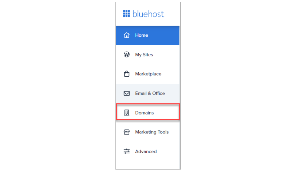 Find Domains in Your Bluehost Admin Panel