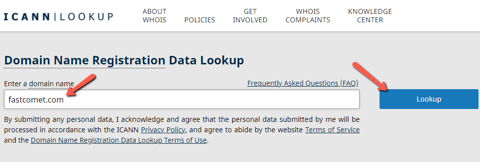 ICANN Domain Lookup