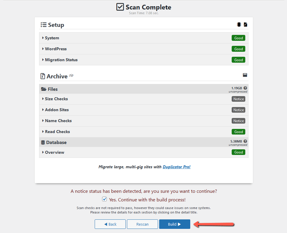 Build a WordPress Duplicator Package