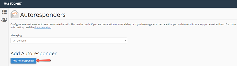 Click on Autoresponder in cPanel