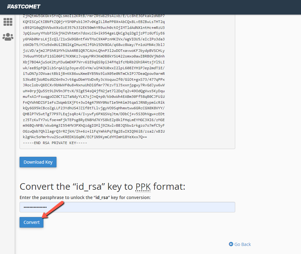 Convert SSH Key