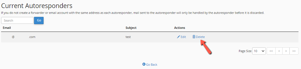 Delete Existing Autoresponder