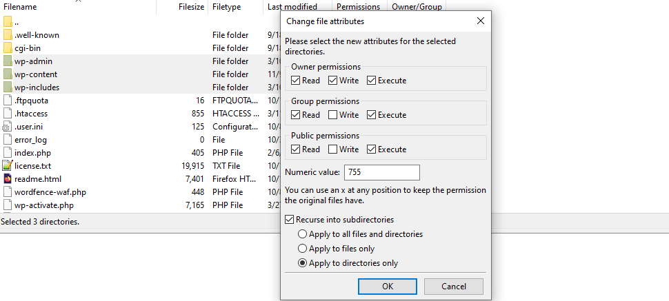 Directory Permissions Settings Overview