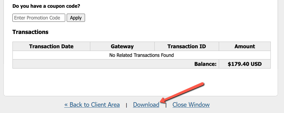 Download Fastcomet Invoice