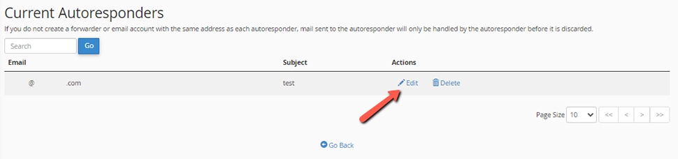 Edit Existing Autoresponder