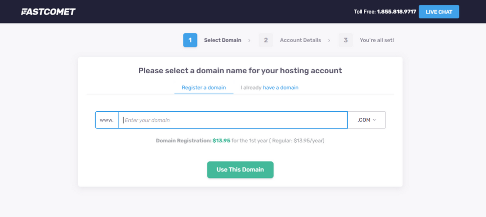 Register or Input Domain Name