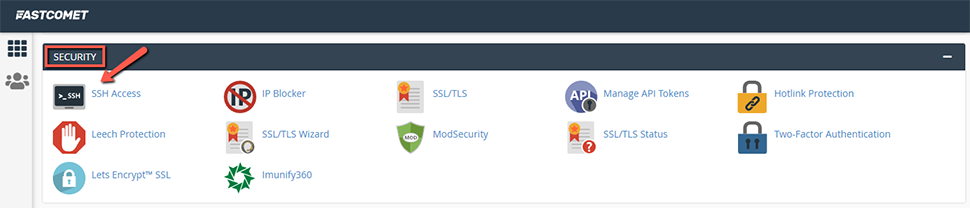 Find SSH Access cPanel