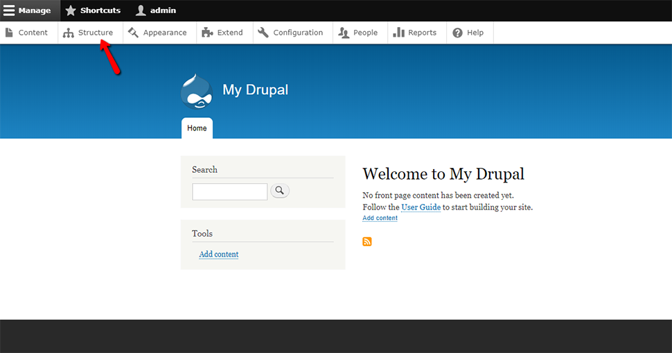 Find Structure in Drupal