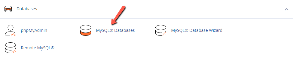 Go to MySQL Databases in cPanel
