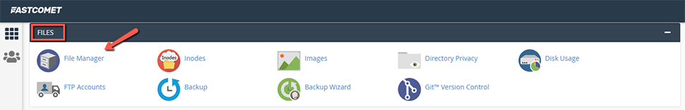 Locate File Manager in cPanel