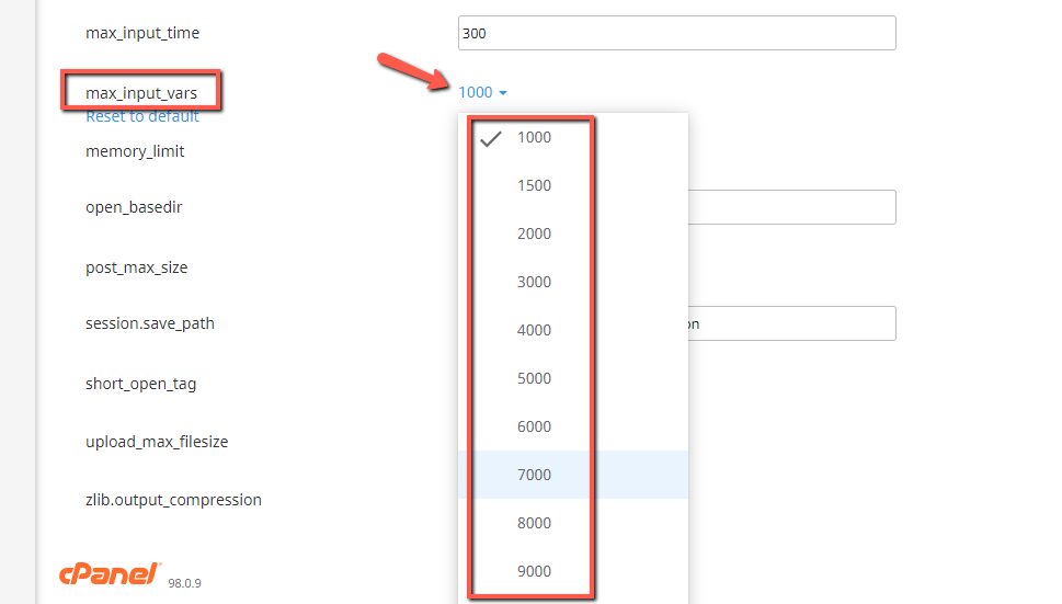 Set Max Input Vars