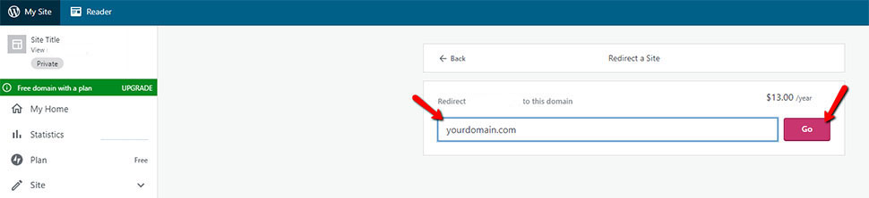 WordPress Enter Your New Domain