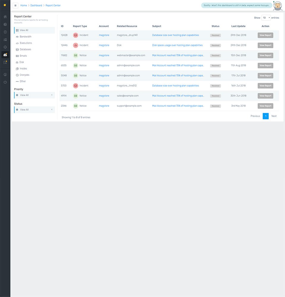 FastComet Observer Reports