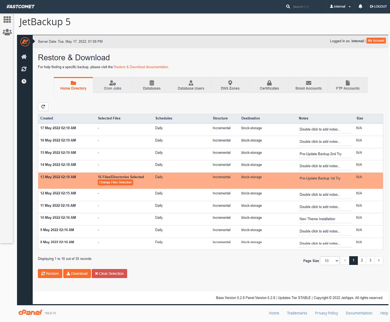 Restore Individual File