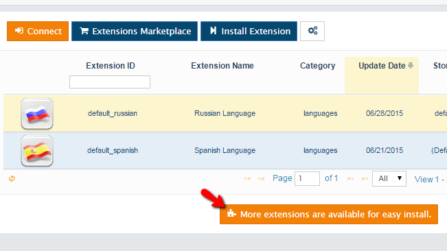 accessing more language etensions