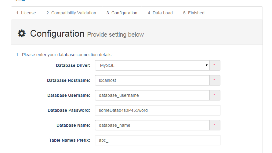 Database Configuration