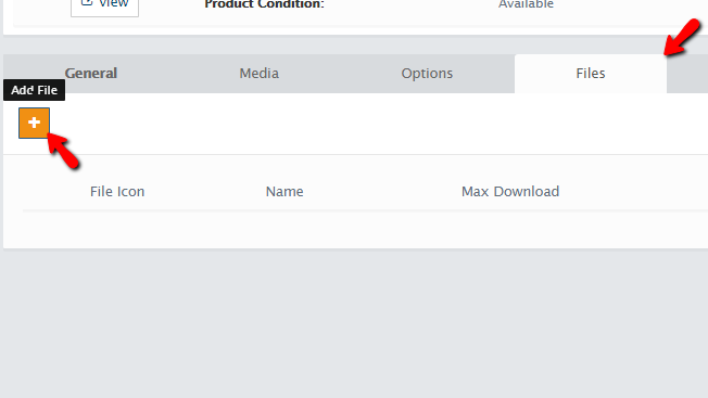adding files to the newly created product