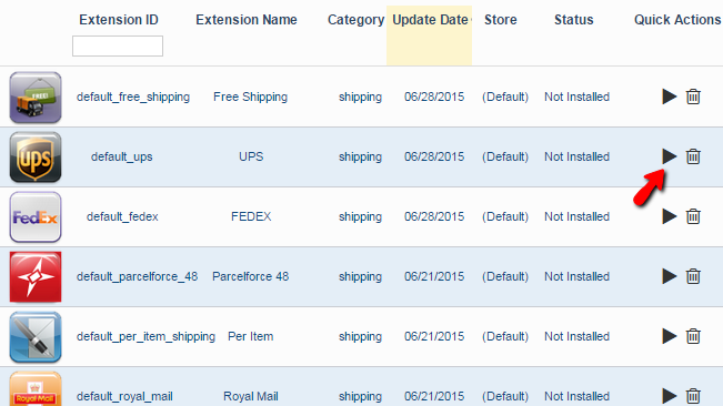 installing a shipping method